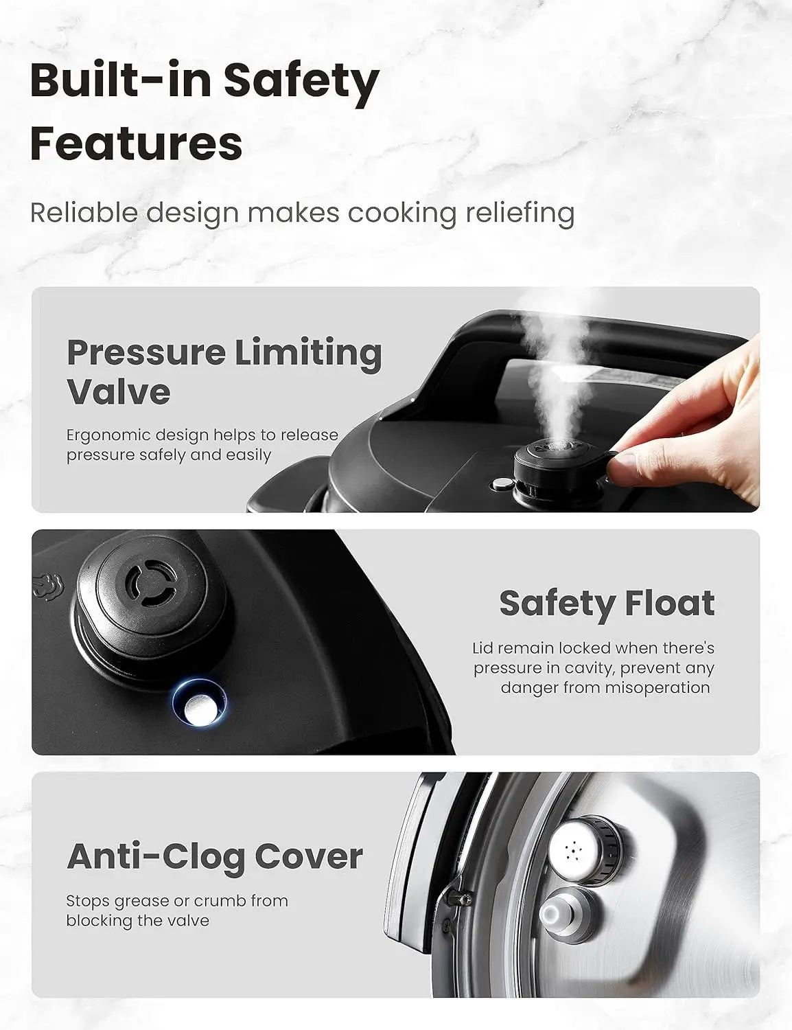 16 in 1 Electric Pressure Cooker Non-Stick Pot Yogurt Maker Rice Slow Saute Steamer 8 Quarts Stainless Steel