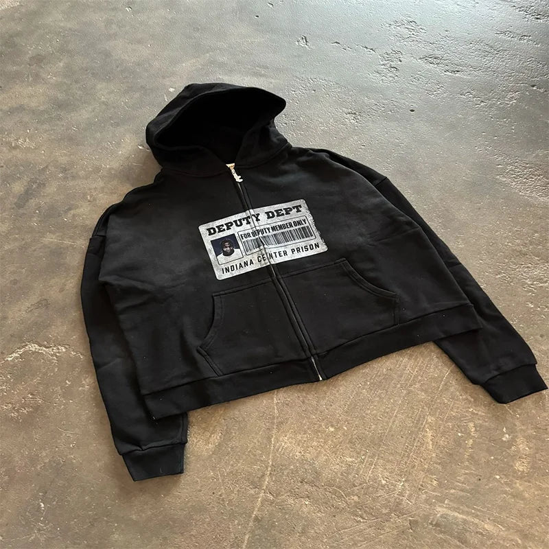 Y2K Fashion Hoodie Coat
