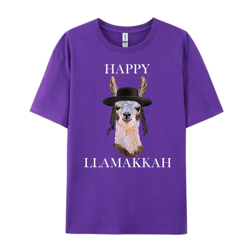 Happy Llamakkah Brand T Shirt Graphic T-Shirt Group 3XL Men Clothing Luxury T-Shirt Cotton Comfort Designer Clothes Hip Hop