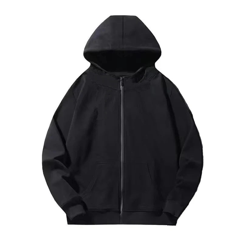 Y2k Hip Hop Retro Pattern Print Zip Up Hoodies Men Clothing Streetwear Harajuku Oversized Jacket Gothic Casual Sweatshirt Hoodie