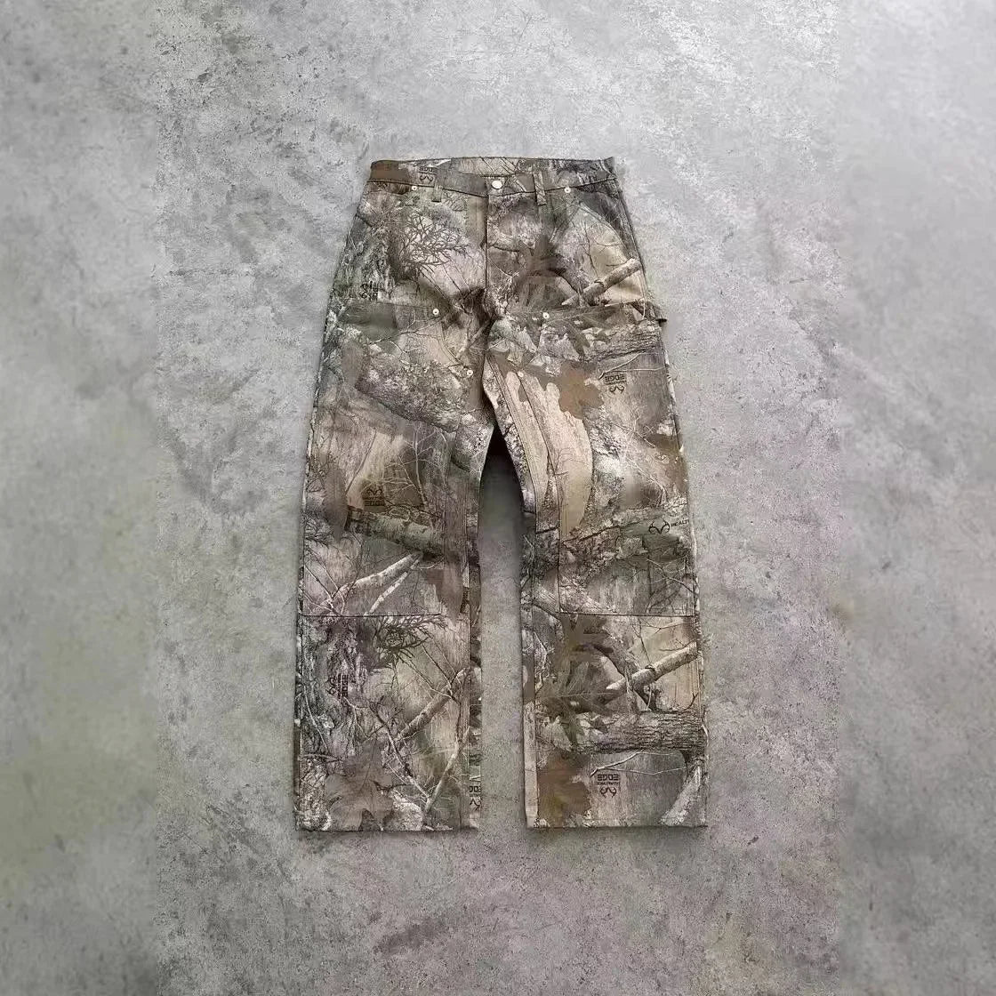 New Harajuku Hip-hop Gothic Akimbo Fashion Camouflage Leaf Loose Coats Jacket Mens Y2K Retro Couple Casual American Streetwear