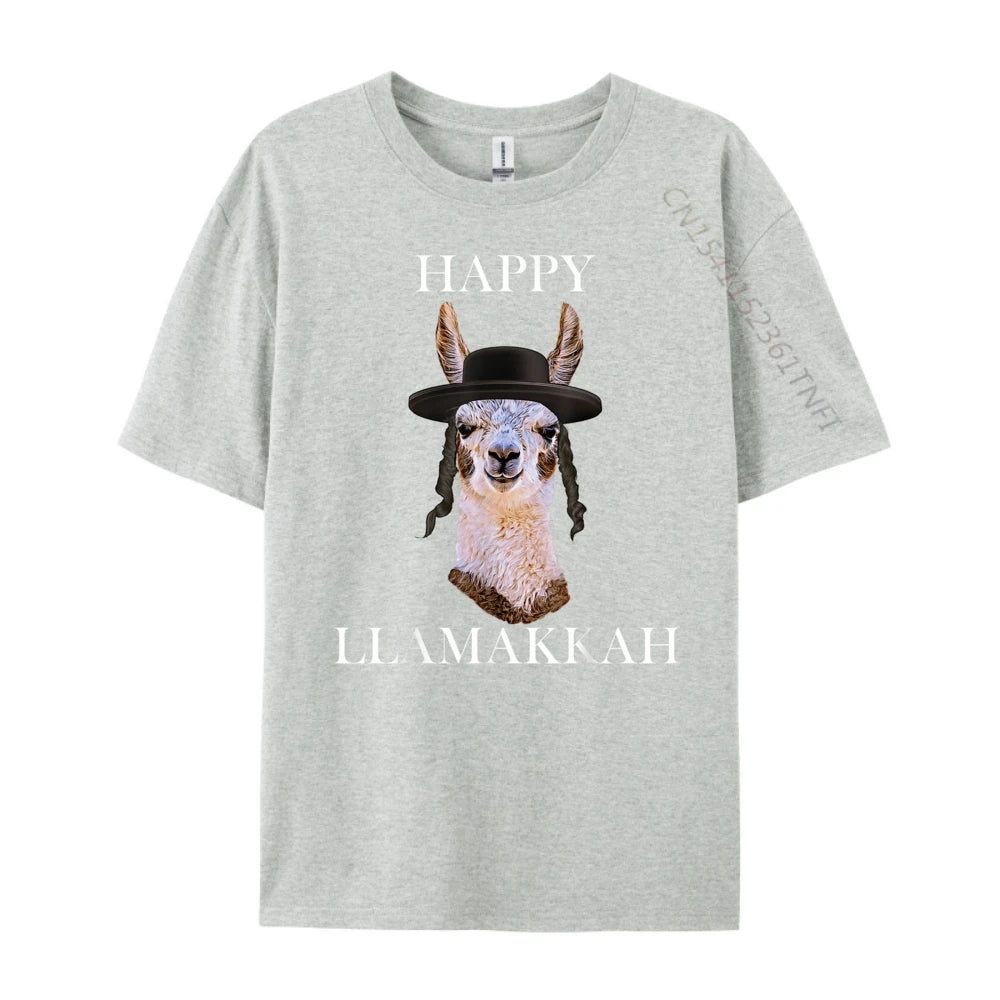 Happy Llamakkah Brand T Shirt Graphic T-Shirt Group 3XL Men Clothing Luxury T-Shirt Cotton Comfort Designer Clothes Hip Hop