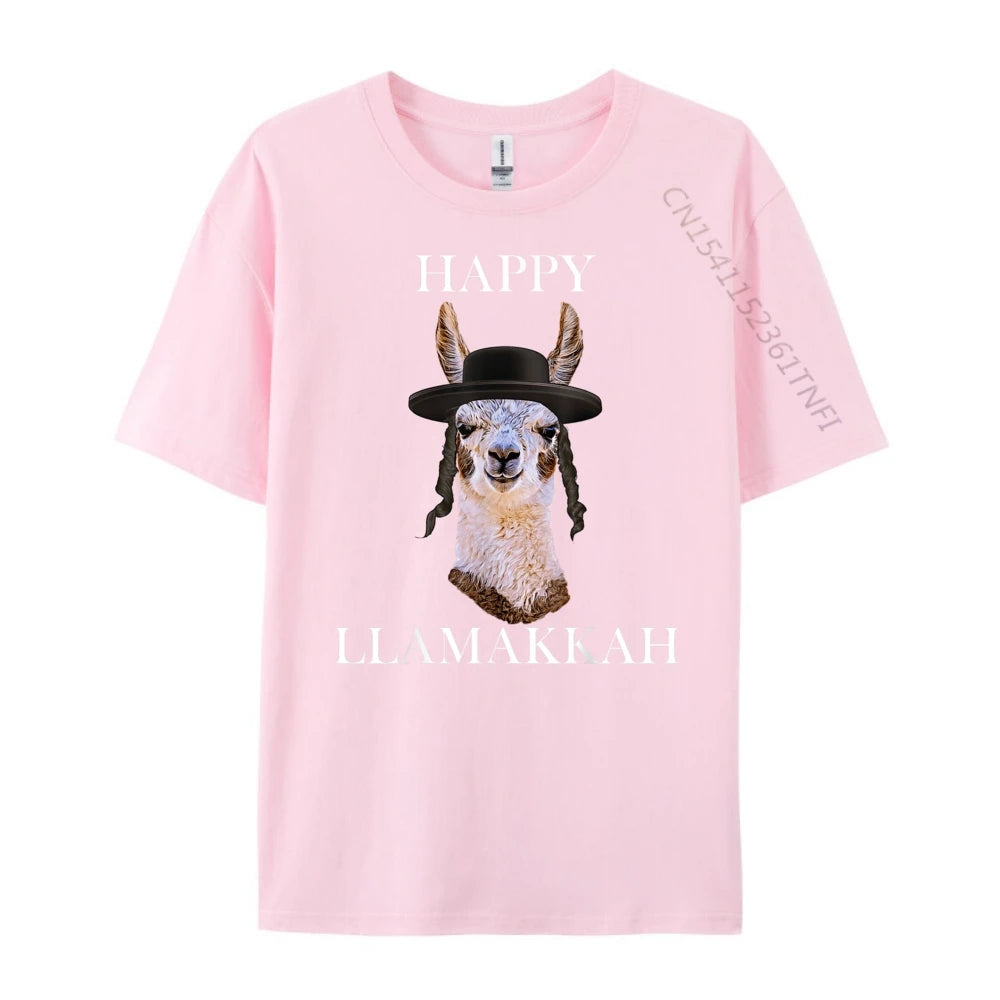 Happy Llamakkah Brand T Shirt Graphic T-Shirt Group 3XL Men Clothing Luxury T-Shirt Cotton Comfort Designer Clothes Hip Hop