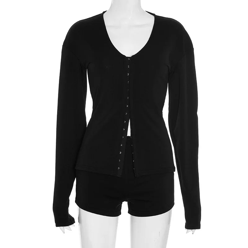 Sexy Blouse Top Classy 2 Piece Pant Set Party Outfits Women Shorts 2025 Fall Winter Clothes Elegant Two Piece Pant Sets