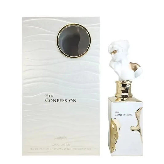 Lattafa Her Confession Eau de Parfum Spray 100ml Original Arab Perfumes Lasting Vanilla Perfume Charm Cologne Makeup for Women