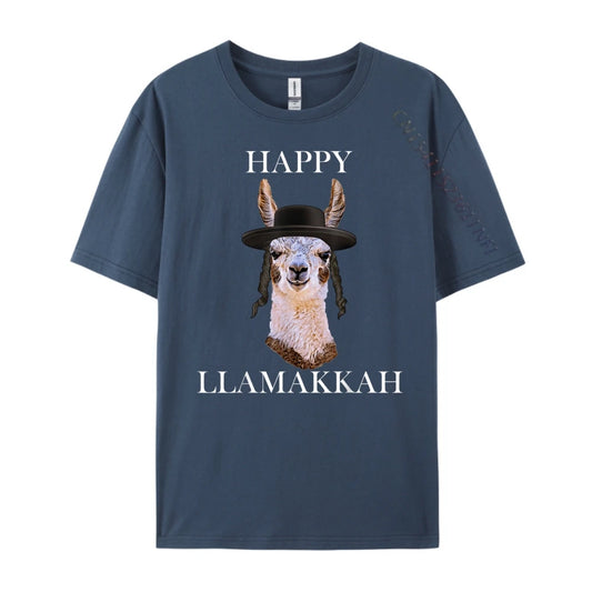 Happy Llamakkah Brand T Shirt Graphic T-Shirt Group 3XL Men Clothing Luxury T-Shirt Cotton Comfort Designer Clothes Hip Hop
