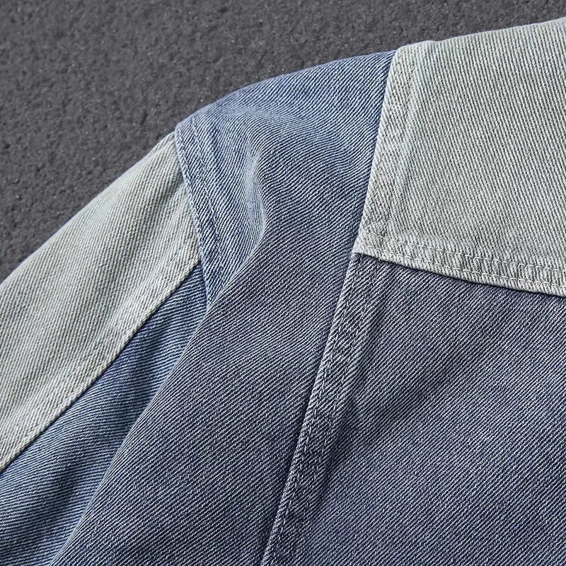 2024 Men's Casual Oversize Denim Jacket Korean Streetwear Men Jeans Jacket Coats Casual Windbreaker Overalls Coat Outwear S-4XL