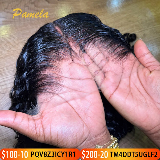 New Trend Lagos Hairline 250 Density Deep Wave Burmese Curly 13x6 Lace Frontal Glueless Wigs Human Hair PrePlucked Ready To Wear