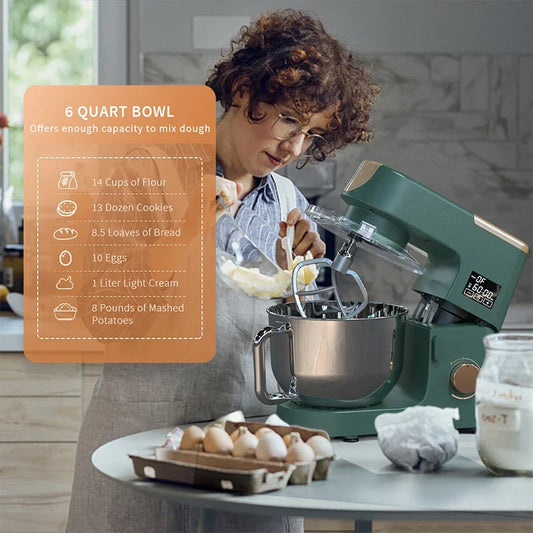 Factory customization home kitchen electric cake aid 6.5L 7L 8L 10L SUS304 bowl stand food mixer machines